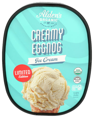 ALDENS ORGANIC ICE CREAM CREAMY EGGNOG ORG - 48 FO