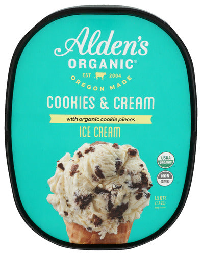 ALDENS ORGANIC ICE CRM CKIE & CREAM - 48 FO