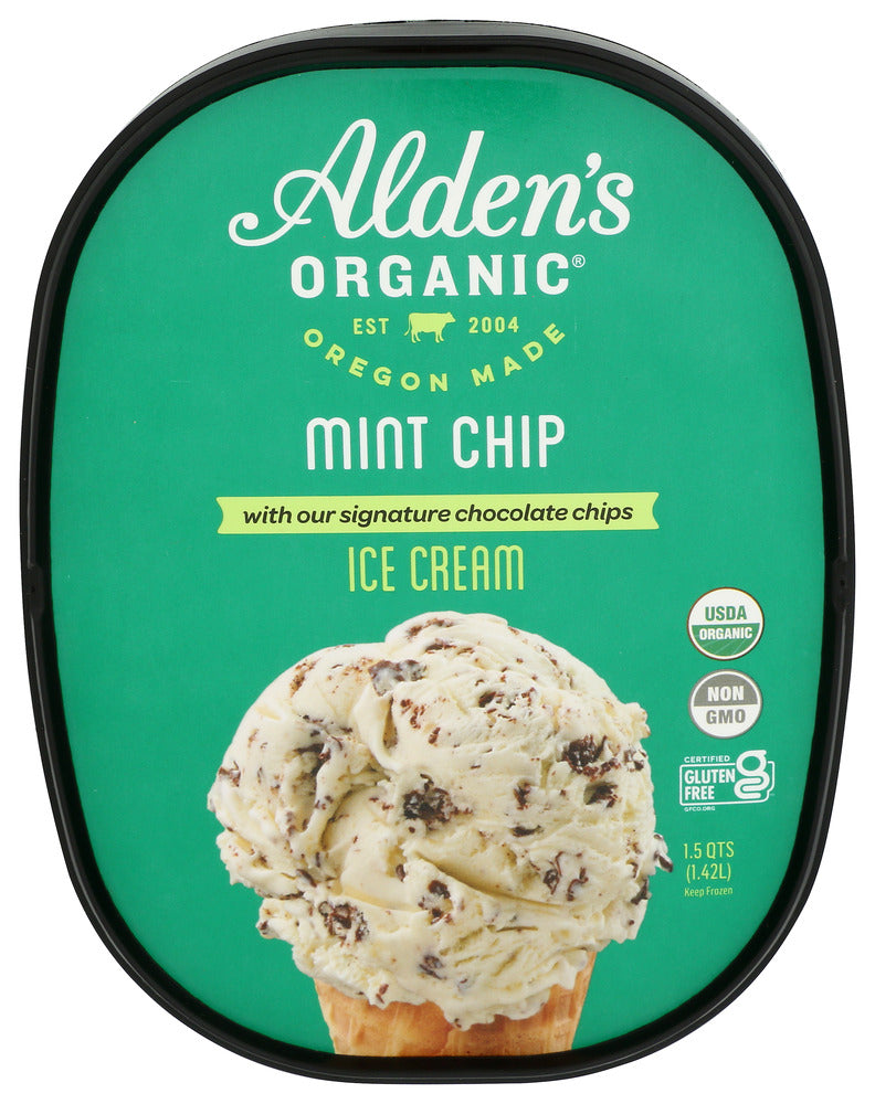 ALDENS ORGANIC ICE CREAM MINT CHIP - 48 FO