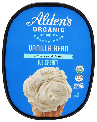 ALDENS ORGANIC ICE CRM VANILLA BEAN - 48 FO