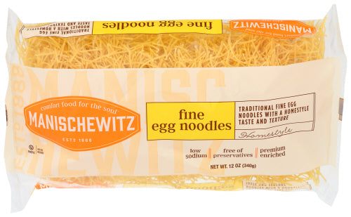 MANISCHEWITZ NOODLE EGG FINE - 12 OZ