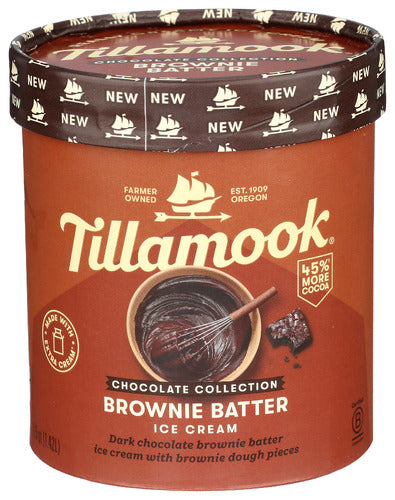 TILLAMOOK ICE CREAM BROWNIE BATTER - 48 OZ