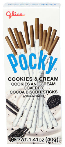 GLICO POCKY COOKIES AND CREAM - 1.41 OZ