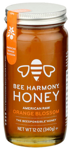Bee Harmony 
Honey Orange Blossom Amer, 12 OZ.