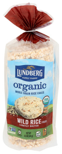 LUNDBERG RICE CAKE WILD RICE ORG - 8.5 OZ