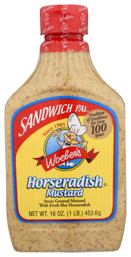 WOEBER MUSTARD SNDWCH PAL HORSRDSH - 16 OZ