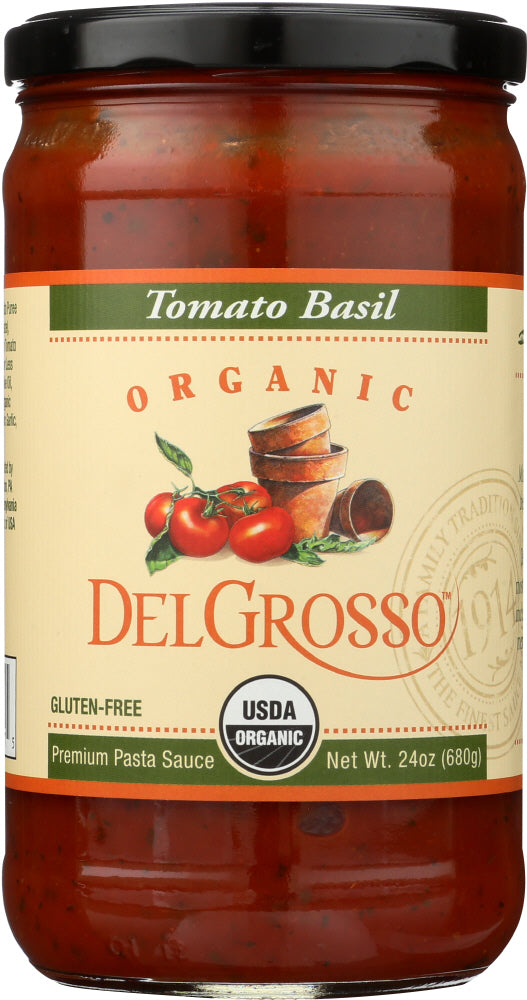 Delgrosso Organic 
Sauce Pasta Tmo Bsl, 24 OZ.