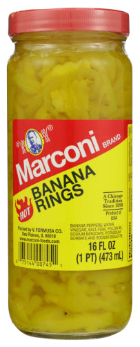 MARCONI PEPPER BANANA HOT RINGS - 16 OZ