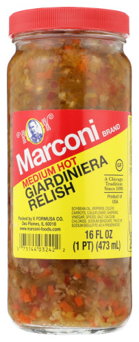 MARCONI RELISH GIARDINIERA MED - 16 OZ