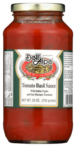 Dell Alpe 
Sauce Tomatoe Basil, 25 OZ.