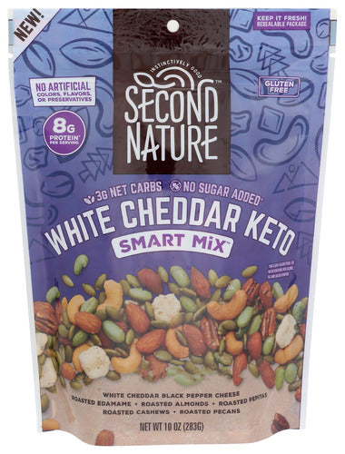 SECOND NATURE TRAIL MIX WHT CHEDDAR - 10 OZ