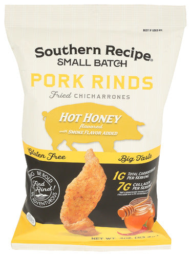 SOUTHERN RECIPE SMALL BAT PORK RINDS HOT HONEY - 4 OZ