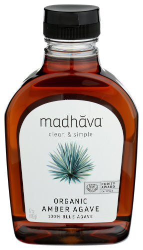 MADHAVA AGAVE NECTAR AMBER RAW - 17 OZ