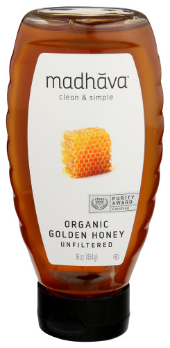 MADHAVA HONEY GOLDEN SQUEEZE ORG - 16 OZ