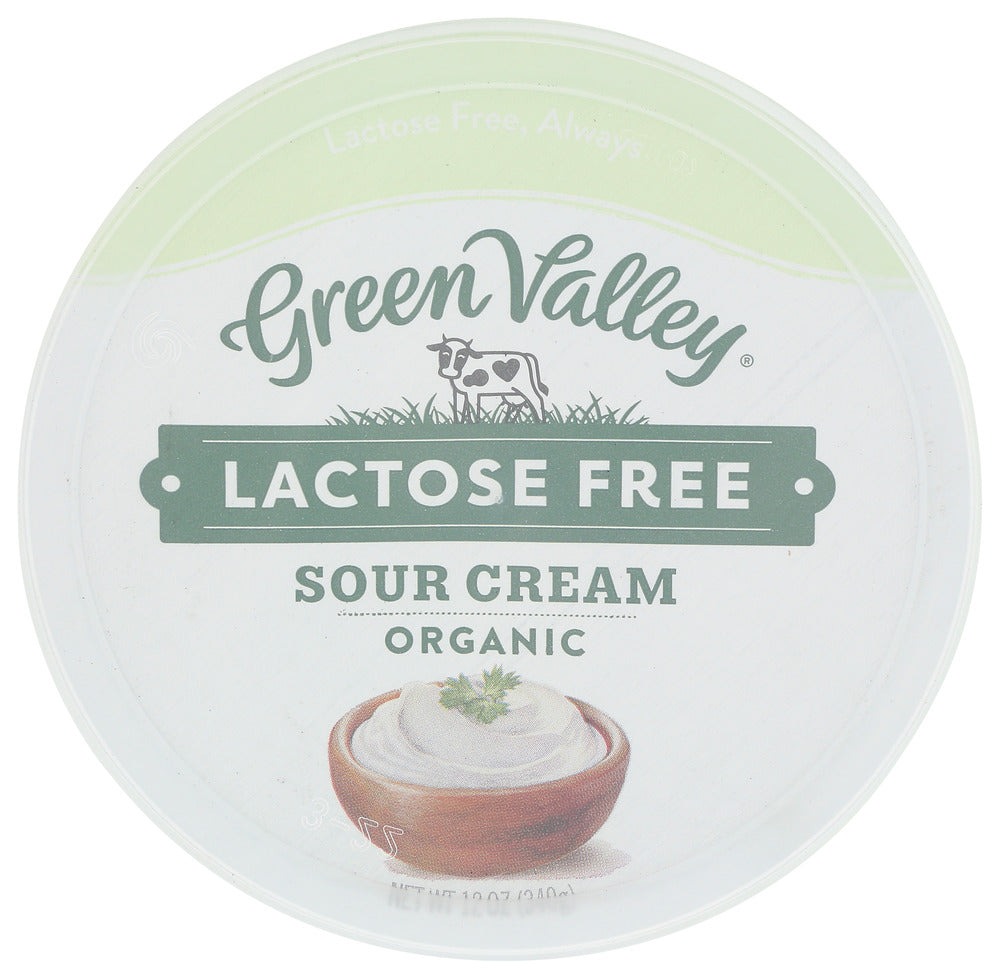 GREEN VALLEY CREAMERY SOUR CREAM LCF ORG - 12 OZ