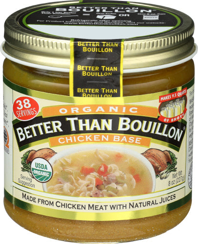 Better Than Bouillon 
Base Chicken Org, 8 OZ.