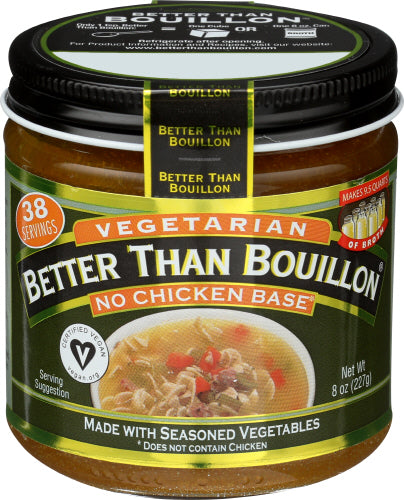 Better Than Bouillon 
Base Vgtrn No Chckn, 8 OZ.