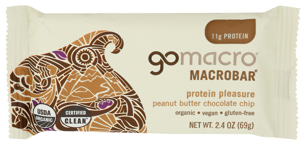 GOMACRO BAR PNUT BTR CHOC CHIP ORG - 2.4 OZ