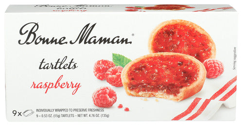 BONNE MAMAN TARTLETS RASPBERRY - 4.76 OZ