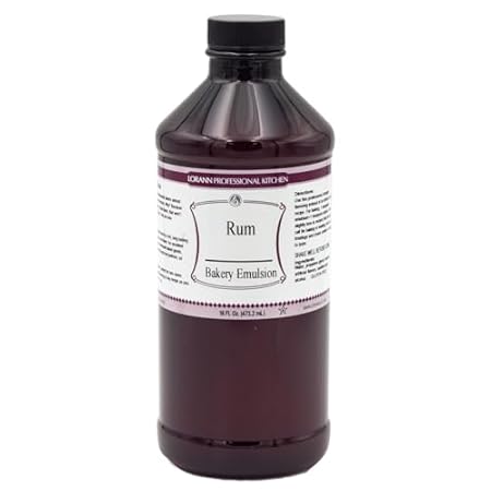 Lorann Oils Rum Bakery Emulsion: Realistic Rum Flavor, Ideal for Enhancing Boozy Notes in Baked Goods, Gluten-Free, Keto-Friendly, Rum Extract Alternative Essential for Your Kitchen