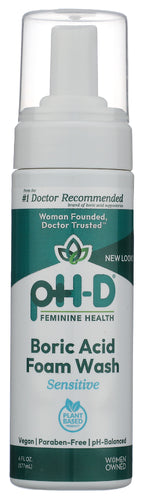 Phd Feminine Health Wash Boric Acid Foam, 6 OZ.