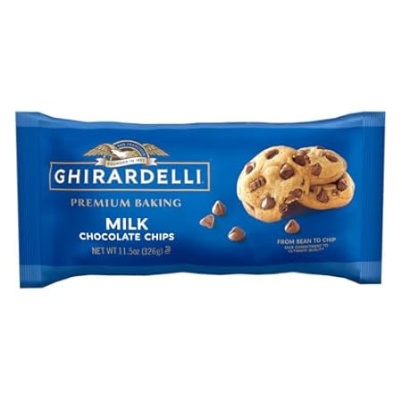 GHIRARDELLI Milk Chocolate Premium Baking Chips, Chocolate Chips for Baking, 11.5 oz Bag (6 Bags)