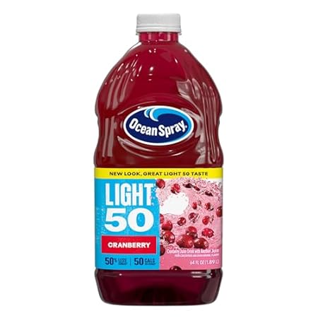 Ocean Spray Cran50 Cranberry Juice Drink, 64 Fl Oz Bottle (Pack of 8)