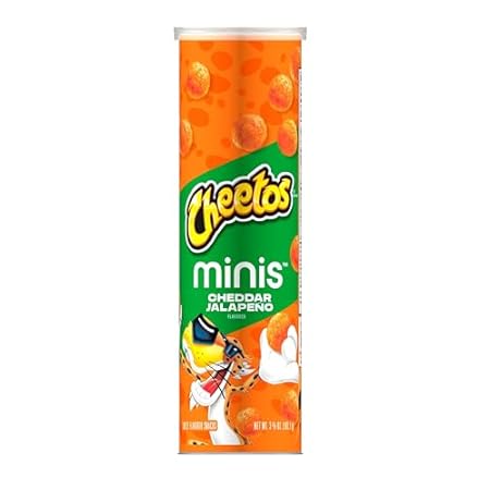 Cheetos Minis, Cheddar Jalapeno, 3.625 oz Canister