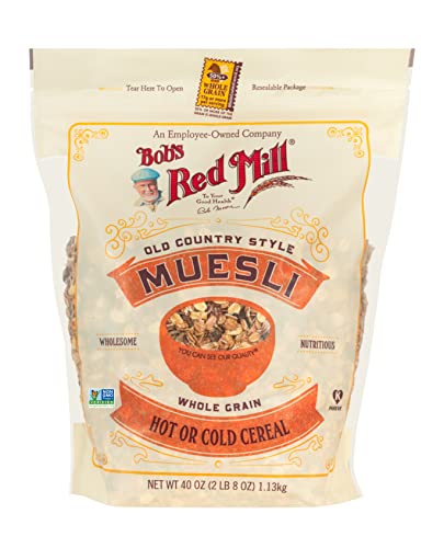 Bob's Red Mill Old Country Style Muesli, 40oz (Pack of 1) - Non GMO, Whole Grain, Vegan, Kosher