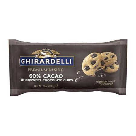 GHIRARDELLI 60% Cacao Bittersweet Chocolate Premium Baking Chips, 10 OZ Bag