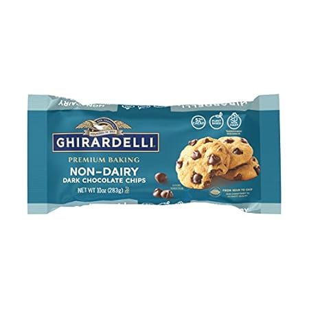 GHIRARDELLI Non-Dairy Dark Chocolate Chips for Baking, Premium Baking Chips, 10 OZ Bag (1 bag)