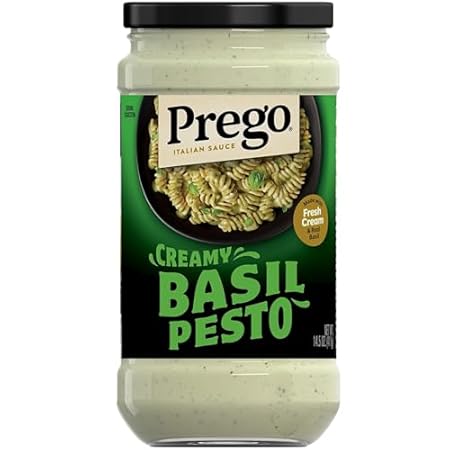 Prego Creamy Basil Pesto Pasta Sauce, 14.5 oz Jar