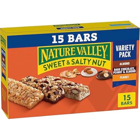 Nature Valley Sweet and Salty Nut Granola Bars, Variety Pack, 15 Bars, 18 oz
