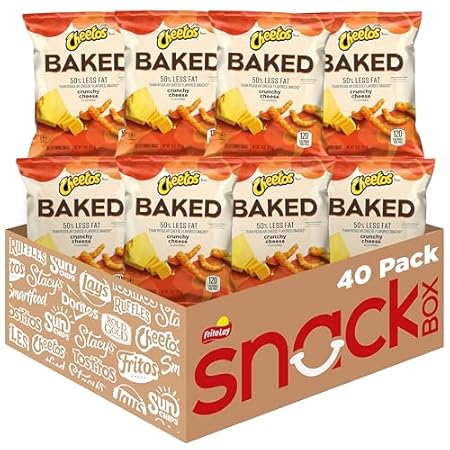 Frito-Lay Baked Cheetos Crunchy, 0.875 Ounce (Pack of 40)