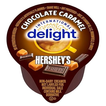 International Delight Coffee Creamer Singles, HERSHEY’S Chocolate Caramel, 288 Count