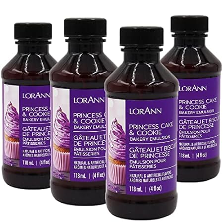 Lorann Oils Princess Cake and Cookie Bakery Emulsion: Regal Flavor Blend, Perfect for Enhancing Sweet, Cake-like Undertones in Baked Goods, Gluten-Free, Keto-Friendly, Unique Flavor Blend Essential
