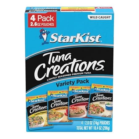 StarKist Tuna Creations, Variety Pack, 2.6 Ounce (Pack of 4)