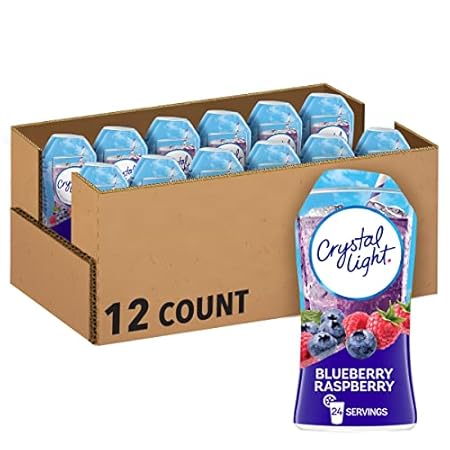 Crystal Light Sugar-Free Zero Calorie Liquid Water Enhancer - Blueberry Raspberry Water Flavor Drink Mix (1.62 fl oz Bottle, Pack of 12)