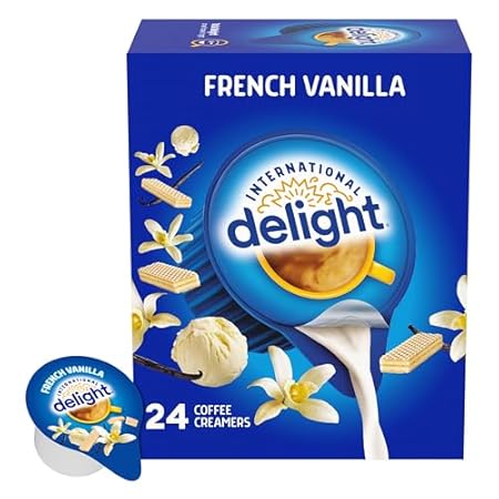 International Delight Coffee Creamer Singles, French Vanilla, 24 Count