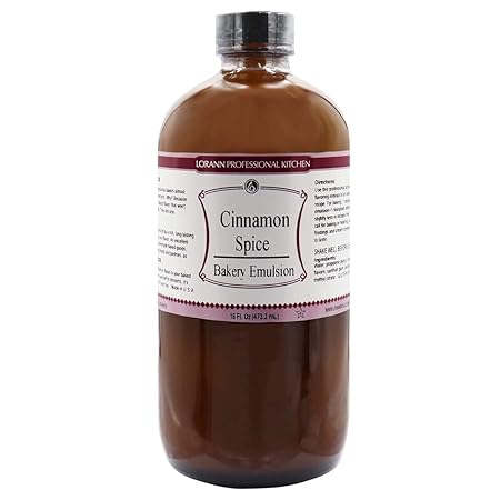 Lorann Oils Cinnamon Spice Bakery Emulsion: True Cinnamon Essence, Perfect for Enhancing Spiced Undertones in Baked Goods, Gluten-Free, Keto-Friendly, Cinnamon Extract Alternative for Your Kitchen