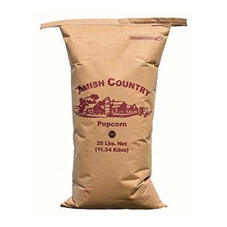 Amish Country Popcorn | 25 lb Bag | Baby White Popcorn Kernels | Small and Tender | Old Fashioned, Non-GMO and Gluten Free (Baby White - 25 lb Bag)
