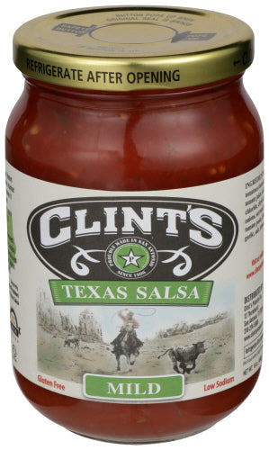 Clints 
Salsa Texas Mild, 16 OZ.