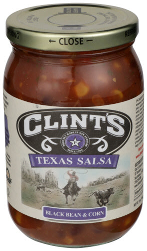 Clints 
Salsa Blk Bean & Corn, 16 OZ