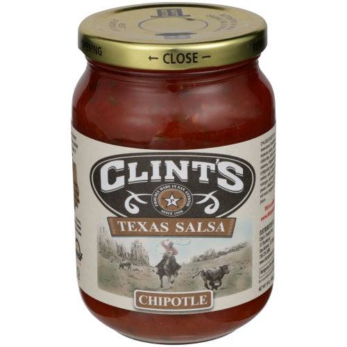 Clints 
Salsa Chipotle, 16 OZ.