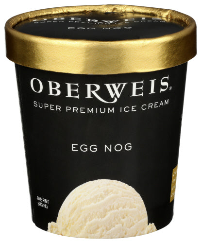 OBERWEIS ICE CREAM EGGNOG - 16 OZ