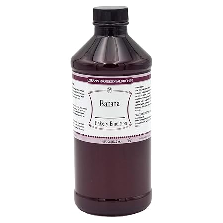 Lorann Oils Banana Bakery Emulsion: True Banana Emulsion, Ideal for Boosting Fruit Tones in Cakes, Cookies & Desserts, Gluten-Free, Keto-Friendly, Banana Extract Substitute Essential for Your Kitchen