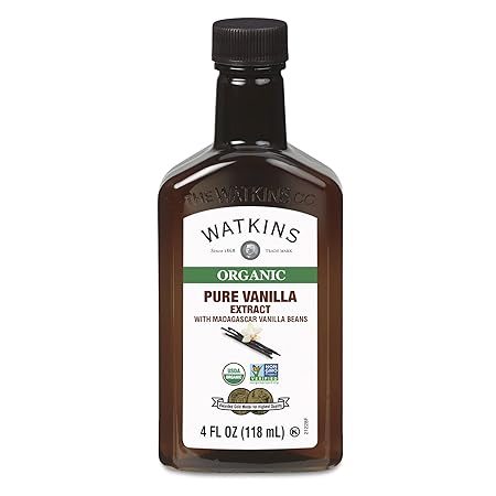 Watkins Organic Pure Vanilla Extract, with Madagascar Vanilla Beans, Non-GMO, Kosher, 4 oz. Bottle, 3-Pack