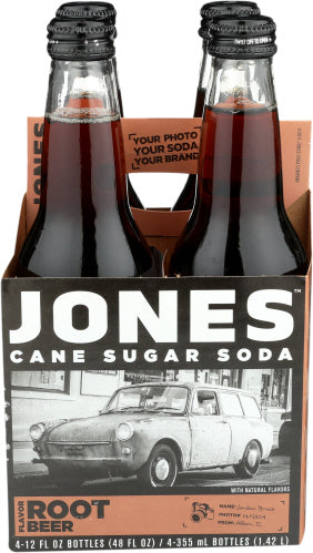 JONES SODA 4PK ROOT BEER - 48 FO