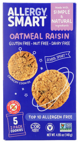 Allergy Smart 
Cookie Oatmeal Raisin, 4.95 OZ.