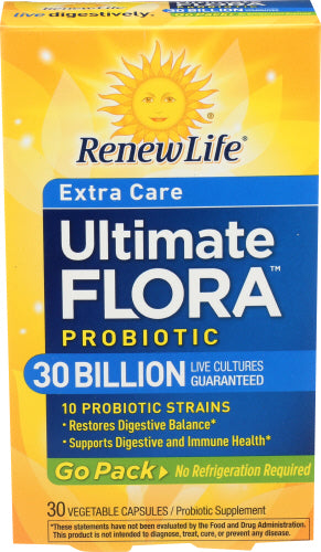 Renew Life Probiotic 30B Extra Go Pk, 30 VC.